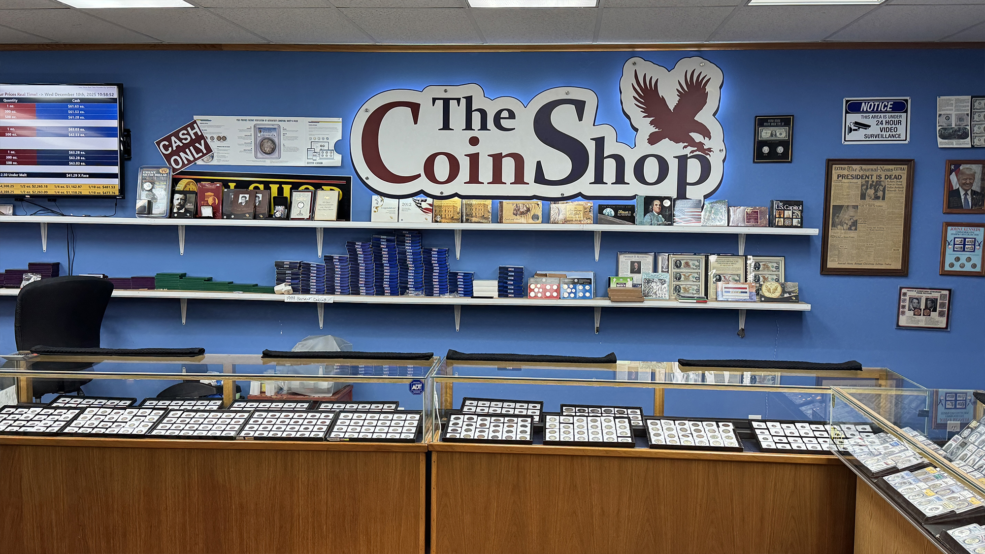 Coin Shop Interior Display