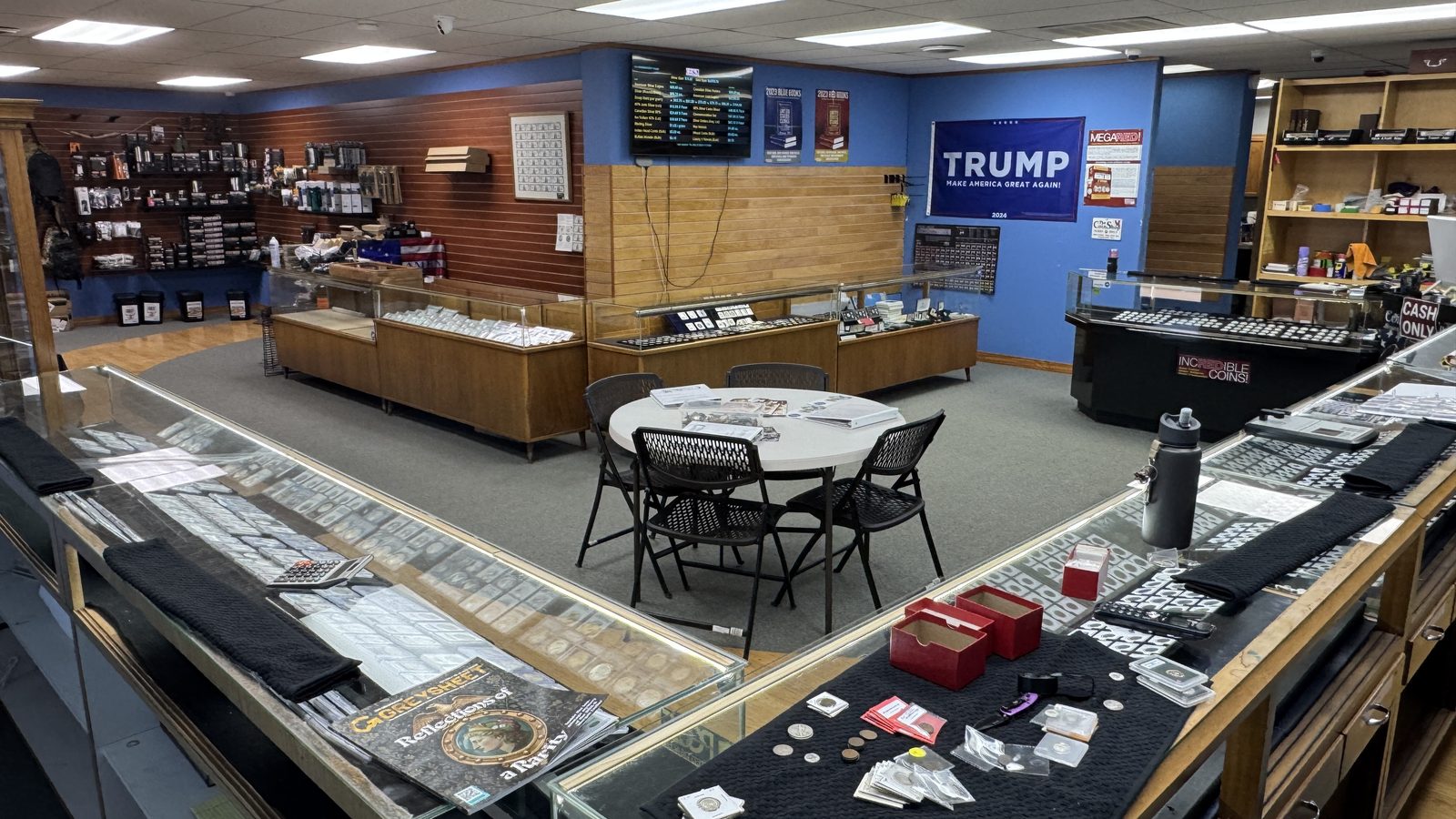 View across the shop from the counter