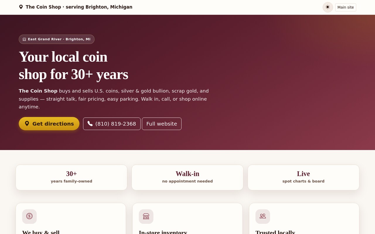 BrightonCoinShop.com preview