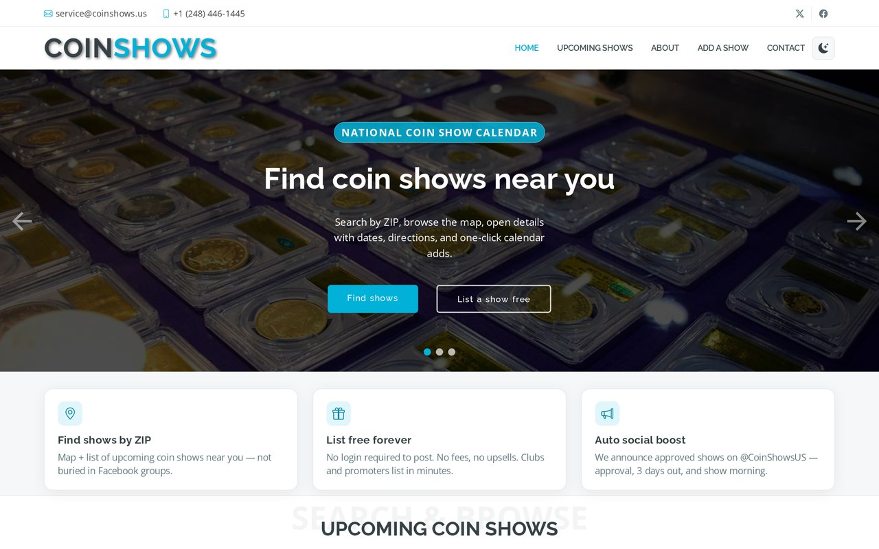 CoinShows.us preview