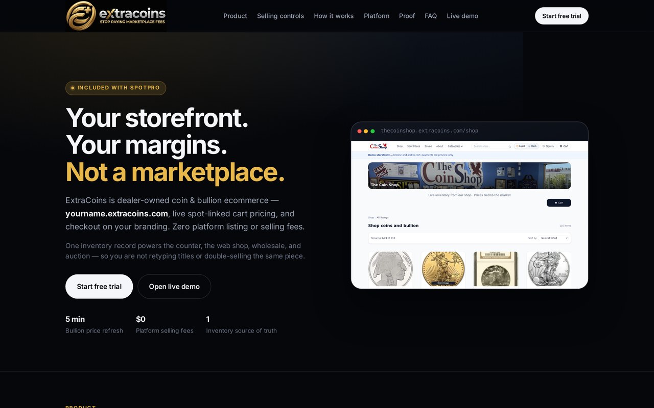 ExtraCoins.com preview