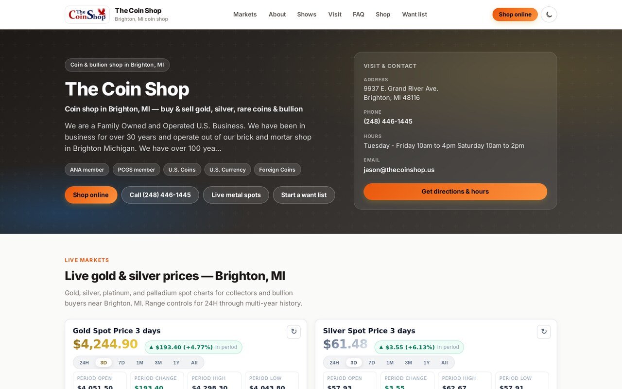 TheCoinShop.dealer.spotpro.us preview