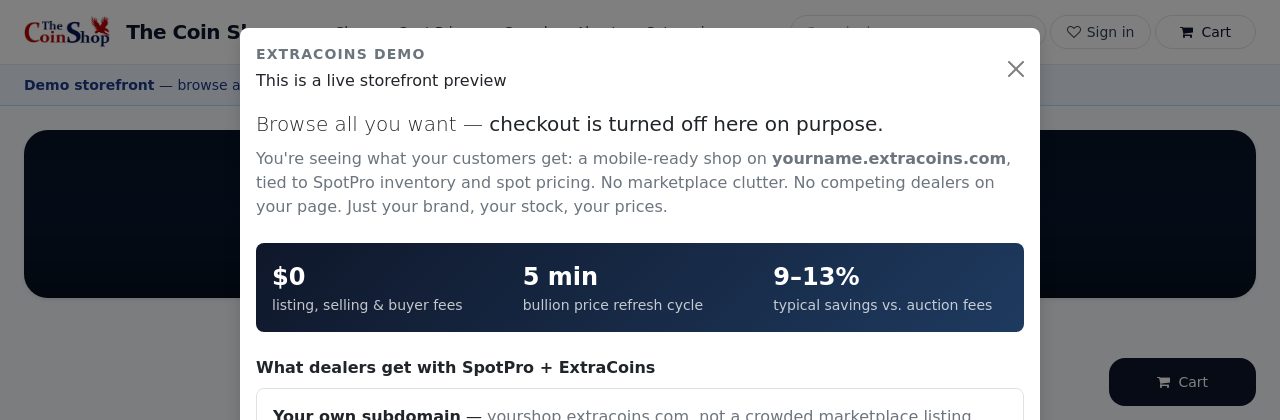 TheCoinShop on ExtraCoins preview
